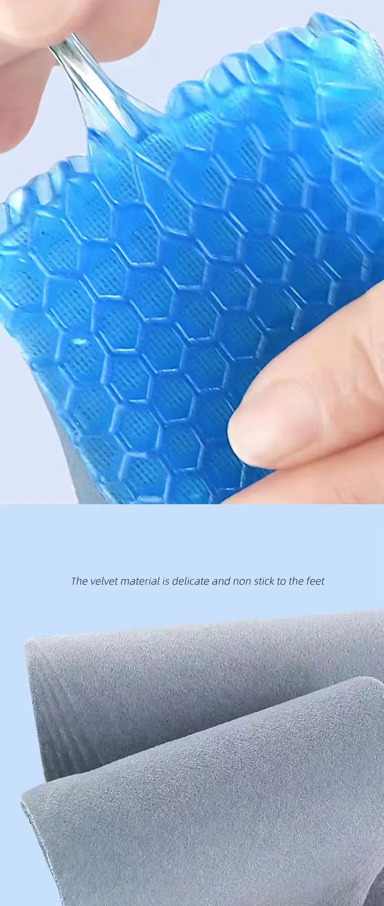 Lightweight TPE shock absorbing shoe insoles - reduces foot fatigue during long shifts on hard floors